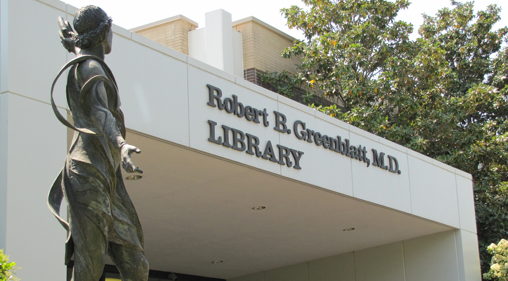 front of Greenblatt library