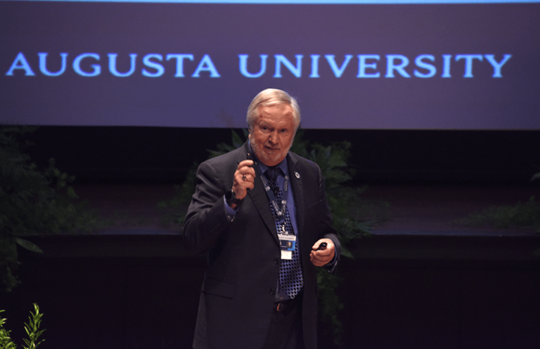 Man speaking on stage