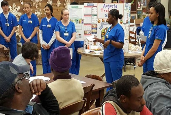 Nursing Students at Augusta Training Shop