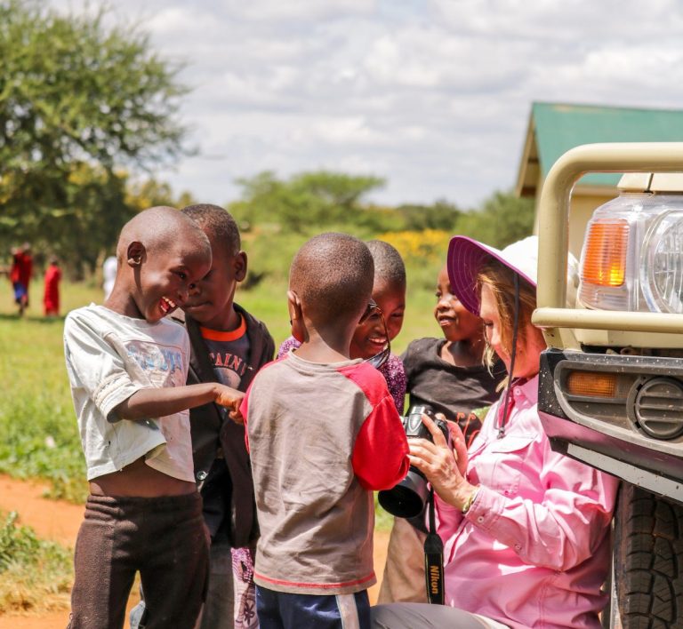 kids looking at camera