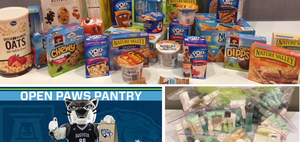 Approximately 30 faculty members donated items to the Open Paws Pantry