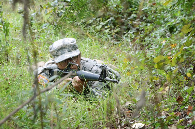 ROTC cadet training