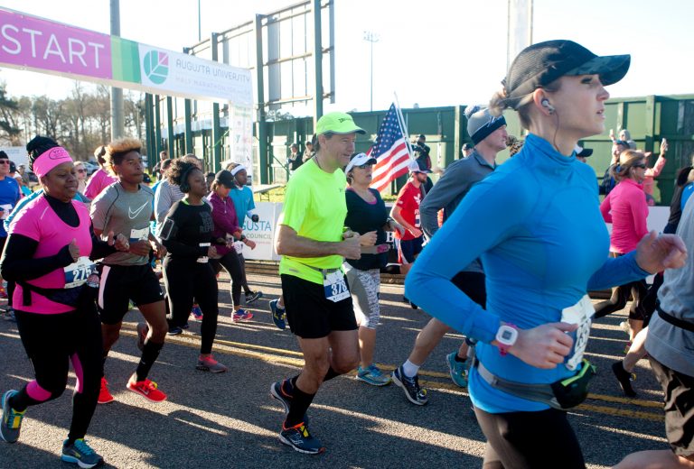 People running.