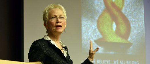 woman presenting