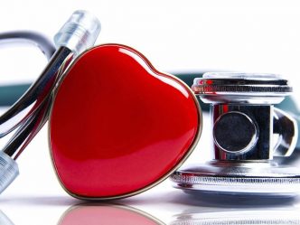 A picture of a heart and stethoscope.