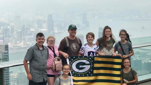 Students and teachers in Hong Kong.