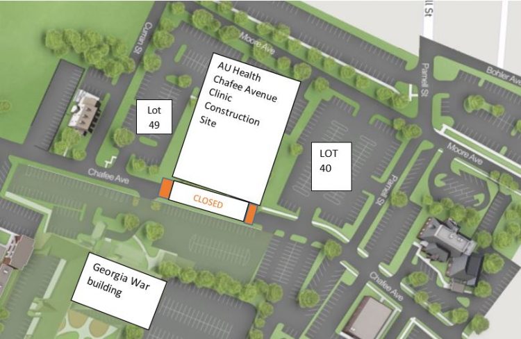 Color map of Chafee avenue