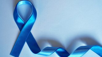 Blue ribbon representing Prostate Cancer Awareness Month