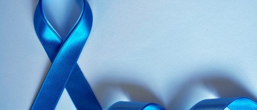 Blue ribbon representing Prostate Cancer Awareness Month