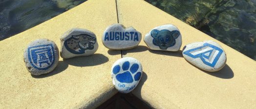 rocks near a fountain