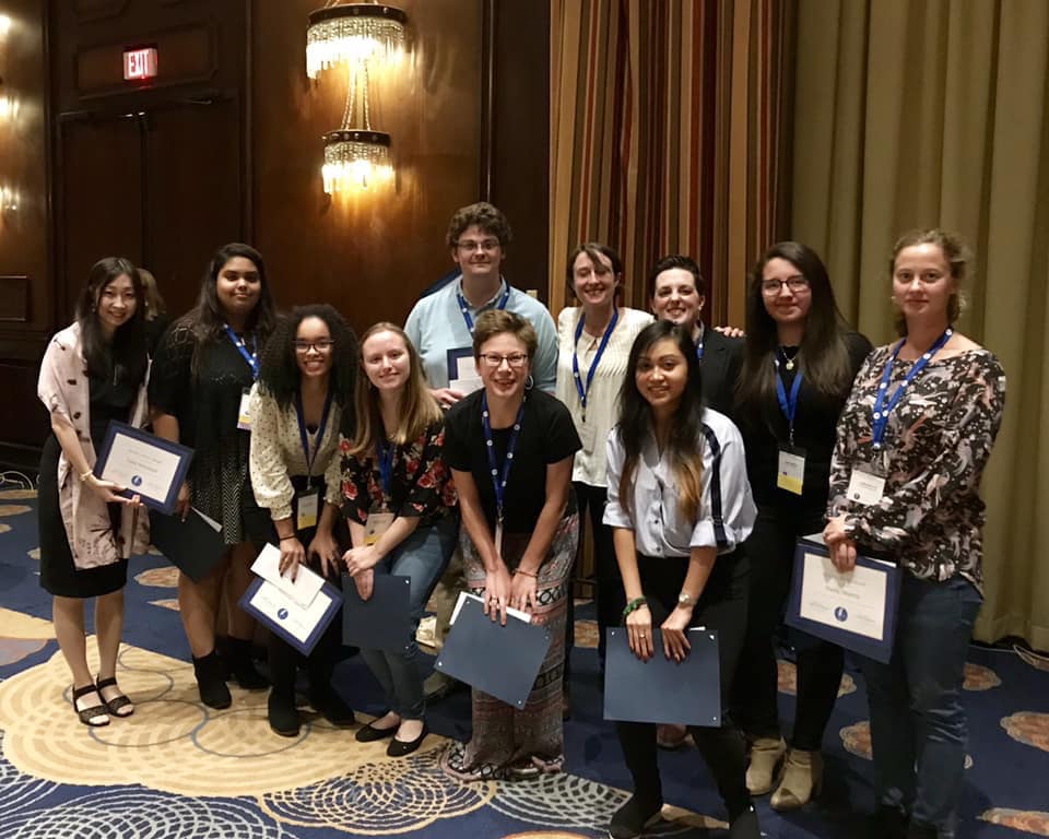 Group of students receiving awards