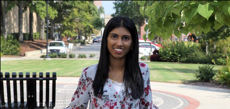girl student smiling
