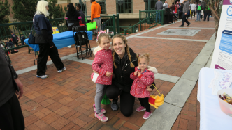 woman with two little girls