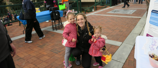woman with two little girls