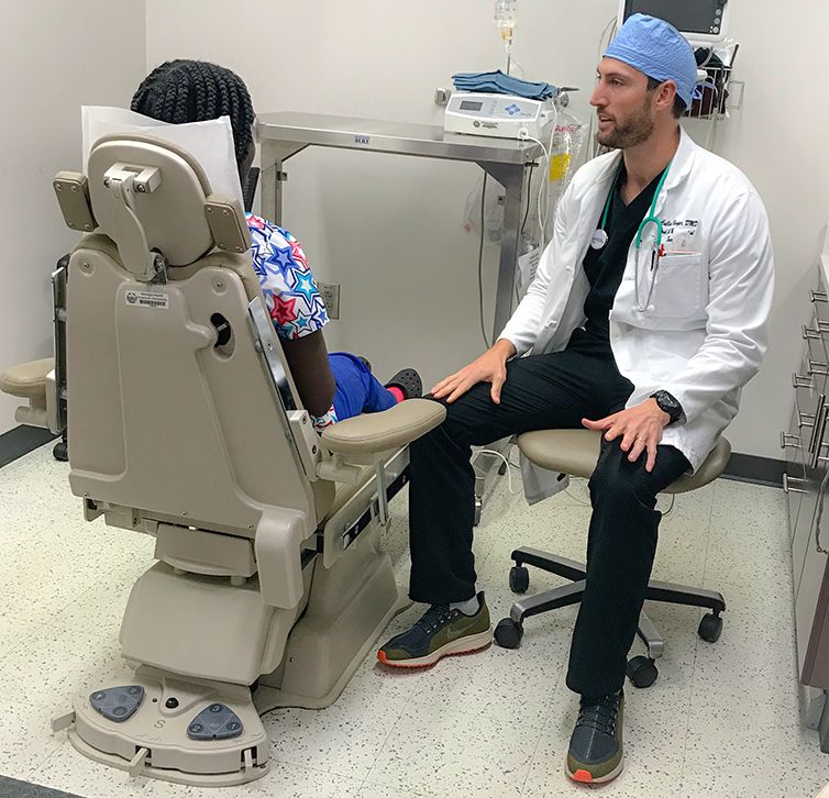 Man talking to patient