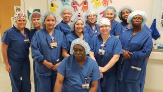 group photo of surgical technicians