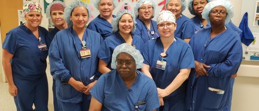group photo of surgical technicians