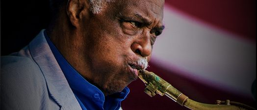 Man with a saxophone.