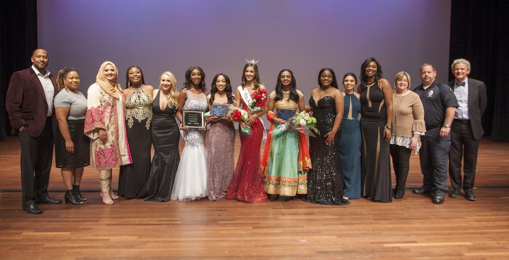 Group photo of pageant contestants for Miss AU 2020