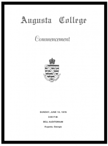 A commencement program.