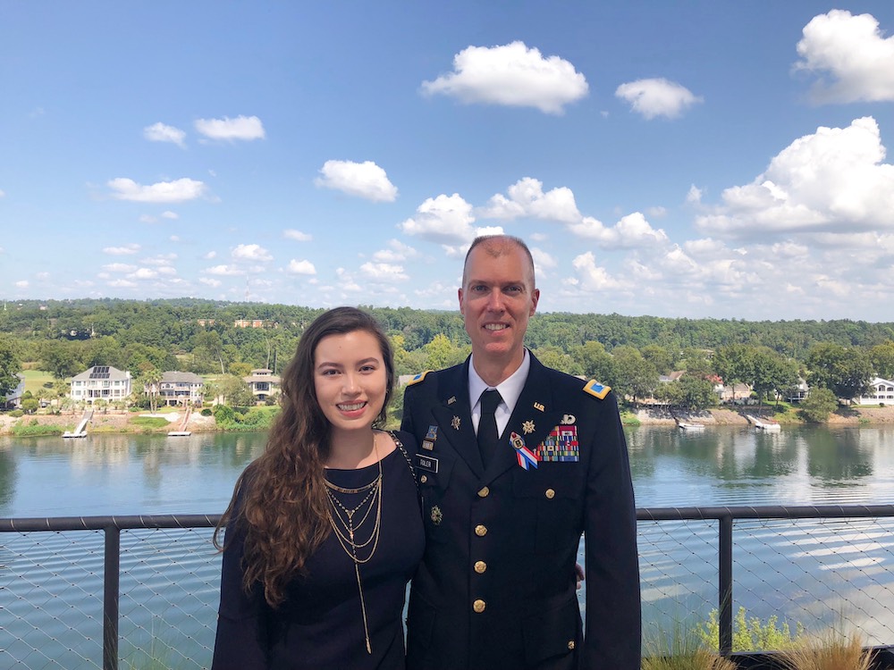 Daughter with her father.