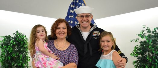 Family retirement photo.