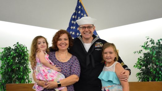 Family retirement photo.