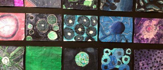 Images on a collage background of various cancer cell types