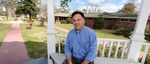 Man on porch