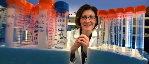 woman in lab