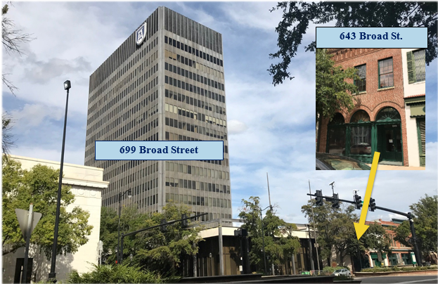 17-story gray building on Broad Street