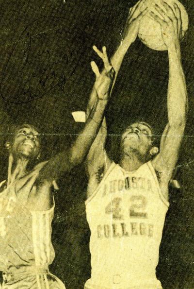 Man playing basketball