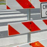 Crosswalk closed sign