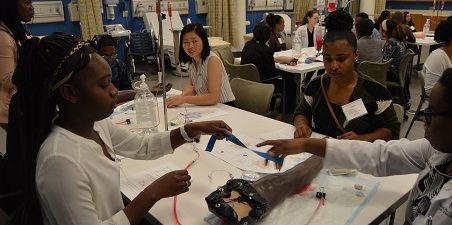 Students at table