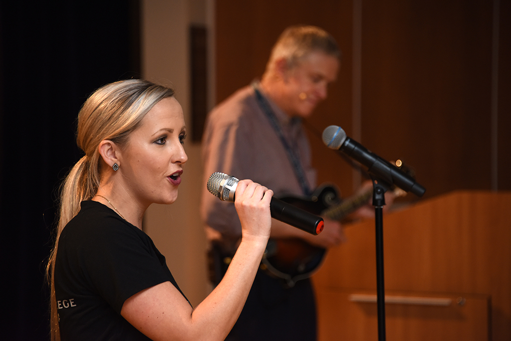 Woman singing