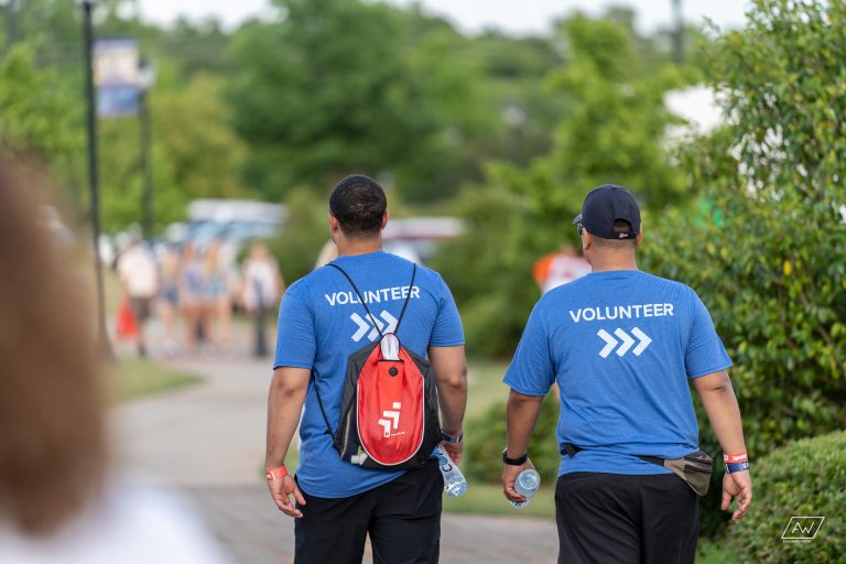 Picture of two Paceline volunteers walking