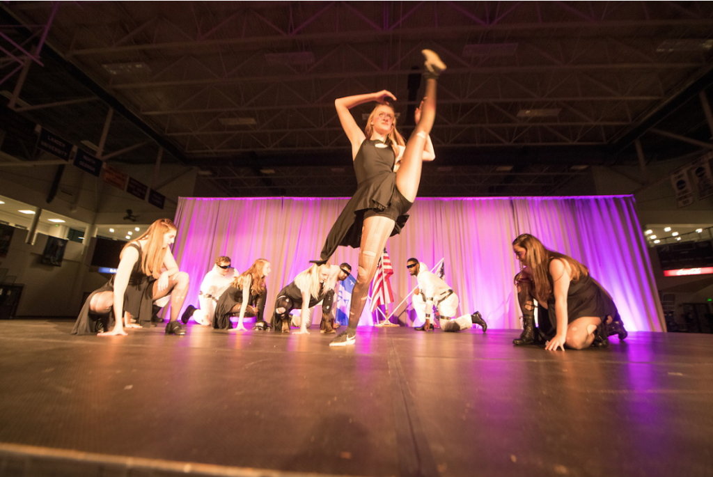 students dancing