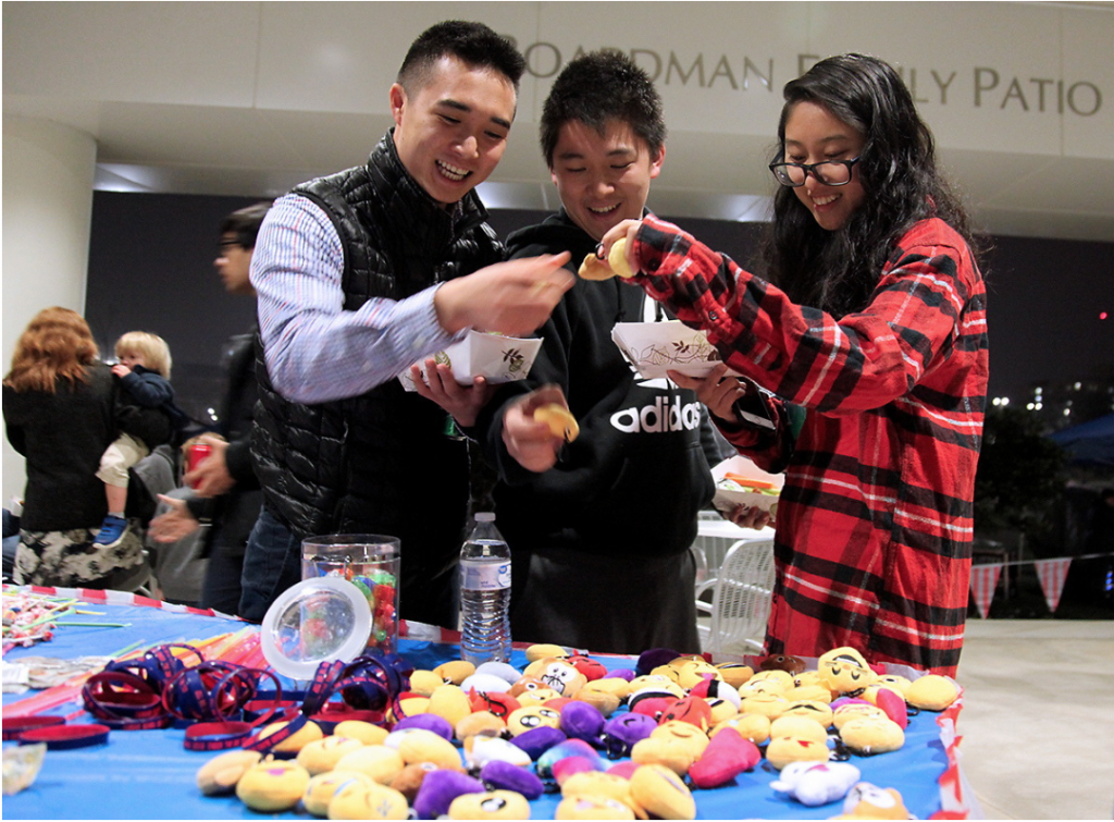 students at a table