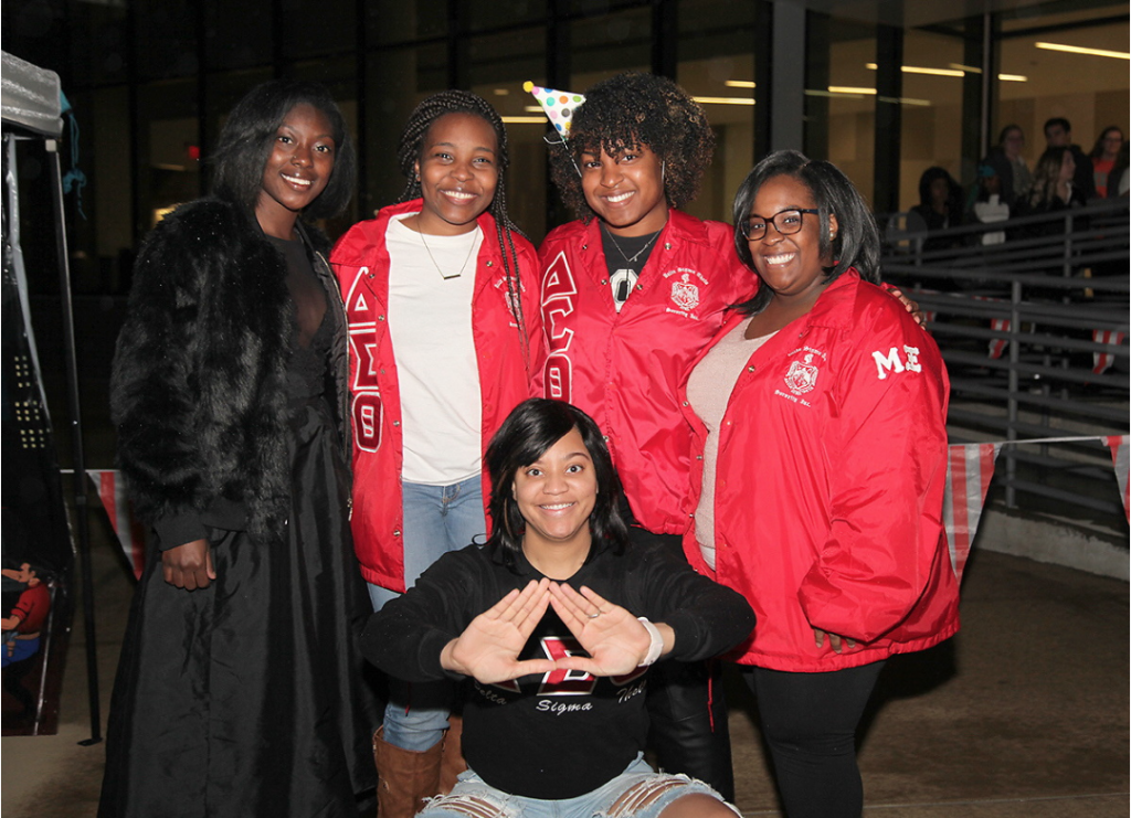 students posing for a photo