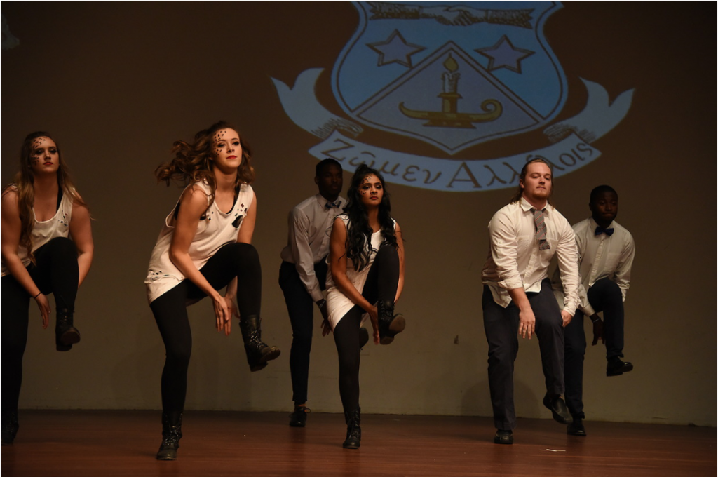 students dancing