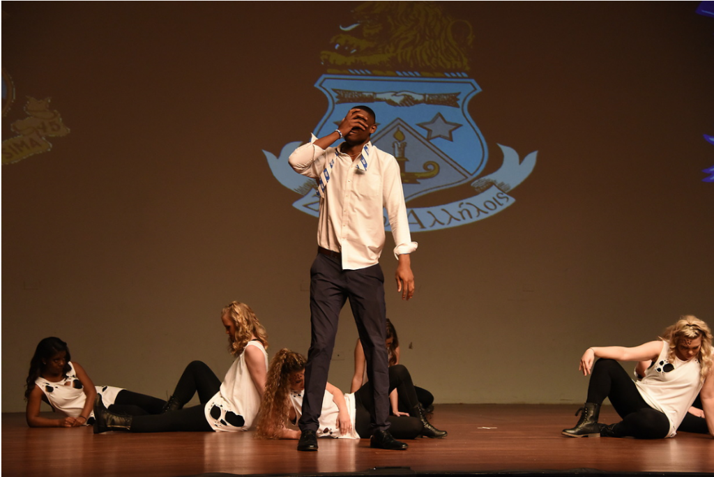 students dancing