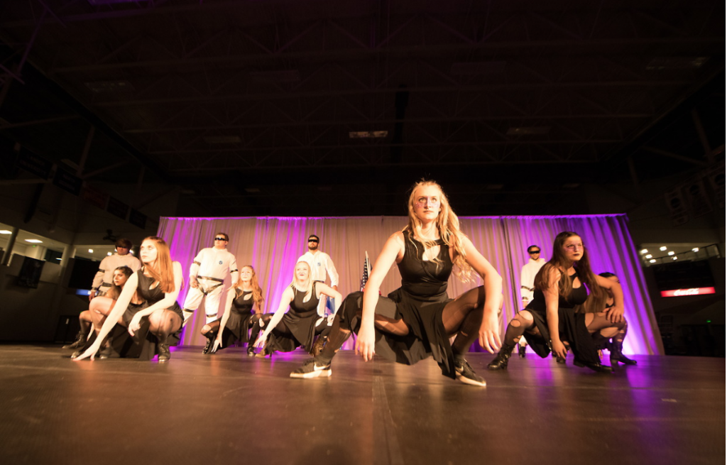 students dancing