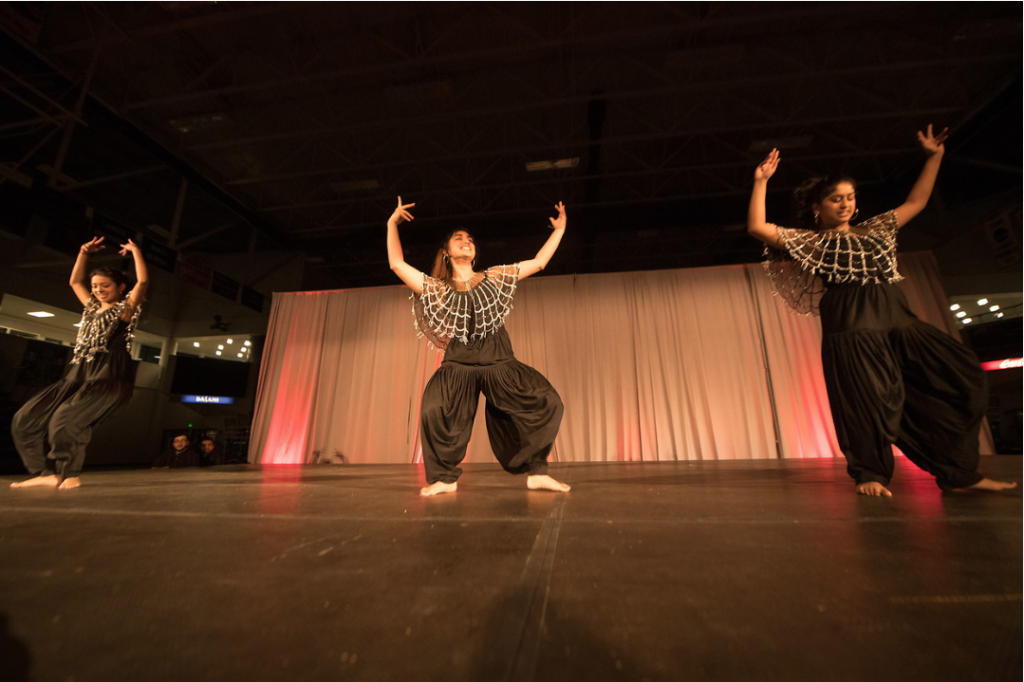 students dancing