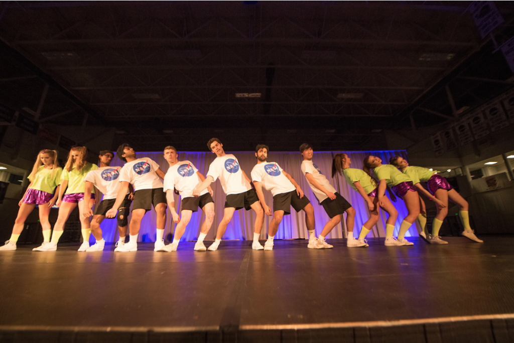 students dancing