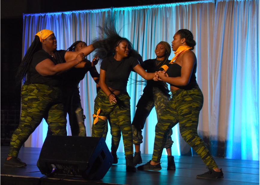 students dancing