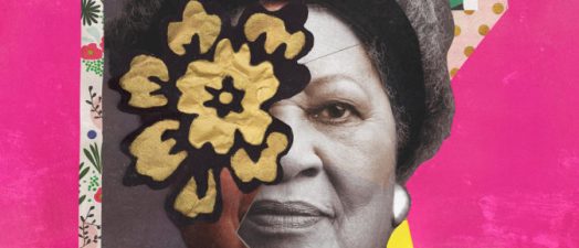 Woman's face with flower