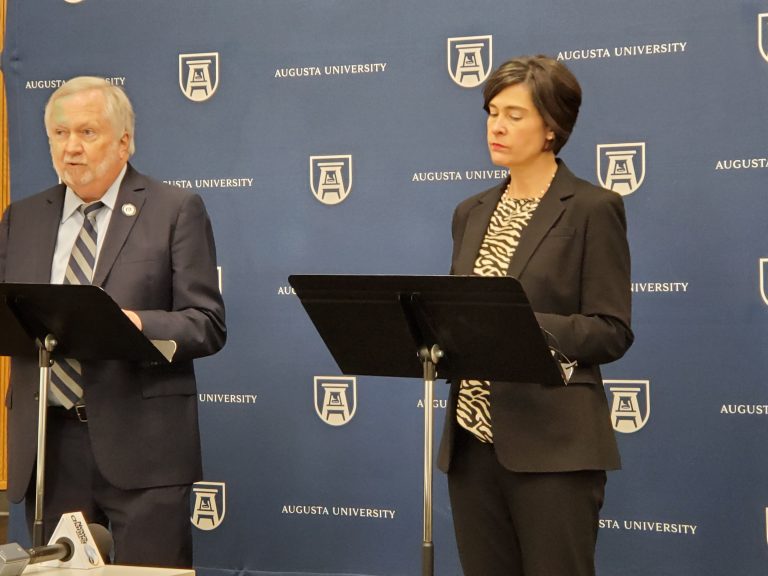 Man and woman speaking