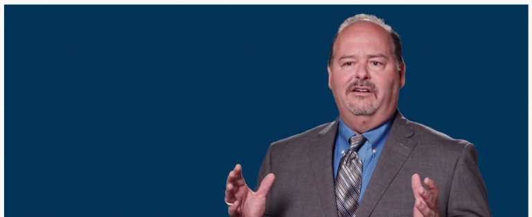 Man speaking on video