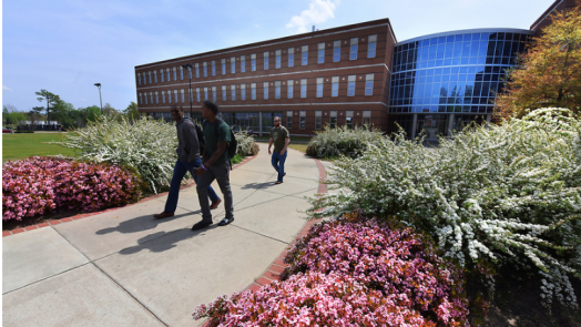 men walking on campus