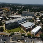 aerial photo of campus